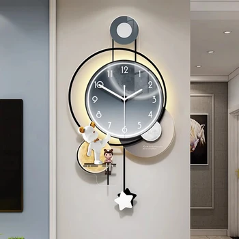 Настенные часы в Скандинавском стиле для детской комнаты Kawaii Автоматические Дизайнерские Настенные часы Креативный Необычный Reloj Цифровые товары для дома