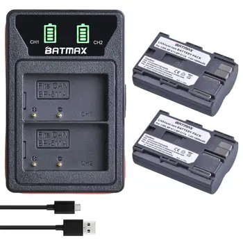 2X BP-511A BP-511 BP 511 511A BP511 BP511A Батарея + СВЕТОДИОДНЫЙ USB Двойное Зарядное устройство для Canon EOS 40D 300D 5D 20D 30D 50D 10D D60 G6
