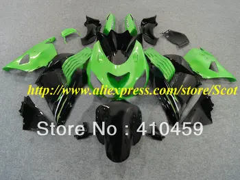 2013 Модный зеленый глянцевый черный комплект обтекателей для KAWASAKI Ninja ZX14R 06 07 ZX 14R 2006 2007 ZX-14R 06-07 2006-2007