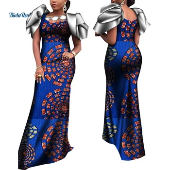 Африканские платья для женщин с принтом Дашики, длинные платья длиной до пола, женская одежда, традиционная африканская одежда WY8238