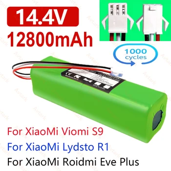 Оригинальный Roidmi Eve Plus Viomi S9, Перезаряжаемый литий-ионный аккумулятор, Робот-пылесос R1, Аккумуляторная батарея емкостью 12800 мАч
