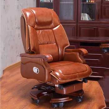 Кожаная подушка, Современное офисное кресло на колесиках, Роскошное мягкое вращающееся кресло для руководителя, подставка для ног Для работы, Бесплатная доставка, Мебель для геймеров Sillas