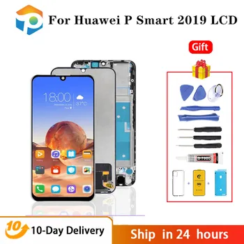 Качественный ЖК-дисплей с 10 Касаниями AAA Для Huawei P Smart 2019, Сенсорный экран, Дигитайзер В Сборе С Рамкой Для Ремонта P smart 2019