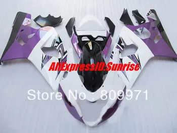 Изготовленный на заказ комплект мотоциклетных обтекателей для SUZUKI GSXR600 750 K4 04 05 GSXR600 GSXR750 2004 2005 ABS Фиолетово-белые обтекатели + подарки