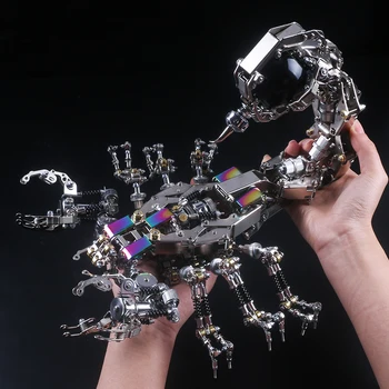 3D Механический скорпион, набор для сборки моделей насекомых, Животные, Металлический Скорпион, пазлы 