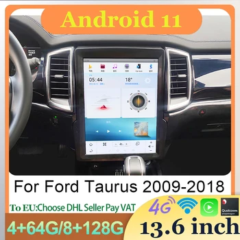 Android Auto Автомобильное Радио Центральное ЖК-головное устройство, мультимедийный видеоплеер, беспроводной Carplay Для Ford Taurus 2009-2018