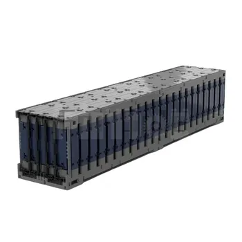 MOC-49900 40-футовый Заморский контейнер в масштабе 1-17 от Huwi Building Block Модель из сплайсированных игрушек-головоломок