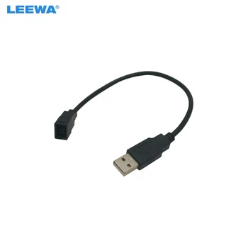 LEEWA 20 шт. Автомобильное Радио Аудио 2,0 USB Порт К 4PIN Входному Медиадаптеру Для Передачи данных Nissan Teana Changan CS USB AUX Проводной Кабель