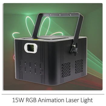 RGB 15w ILDA Анимационный Лазерный луч 40Kpps Сканирующий Лазерный луч Сценические Лазерные Фонари Лазерная Вечеринка DJ Диско Луч Лазерный Для Вечеринки Шоу