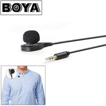 Всенаправленный Конденсаторный микрофон BOYA BY-HLM1 с Контактным креплением и Ветровым стеклом для Цифровой зеркальной камеры Canon Nikon Sony Camcorder