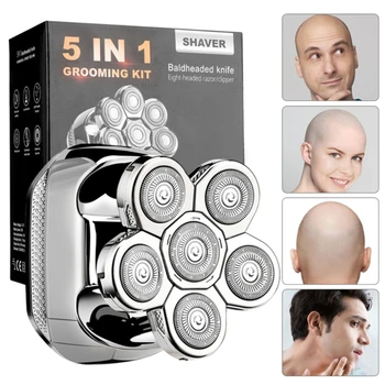 Многофункциональная Бритва для Лысой Головы D0AB 6 в 1 Электробритвы Head Shavers для Лысой головы