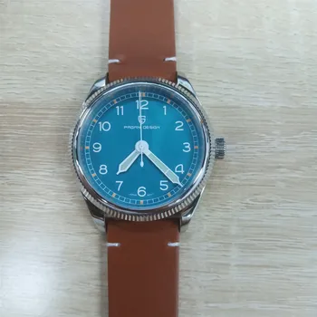 PAGANI DESIGN Новые Пилотные военные кварцевые часы для мужчин из водонепроницаемой кожи 100 м, Роскошные мужские часы с сапфировым зеркалом, Светящиеся часы