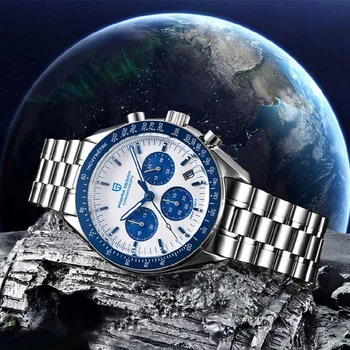 Мужские часы PAGANI DESIGN, спортивные кварцевые наручные часы для мужчин, Лунные часы, хронограф с автоматической датой, Сапфировое зеркало из нержавеющей стали