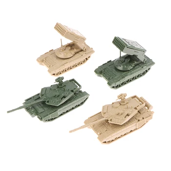4D 1/144 Танк, боевая машина пехоты, ракетная установка, готовая модель, 1 шт. или 4 шт./компл., миниатюрная модель военного оружия, игрушка