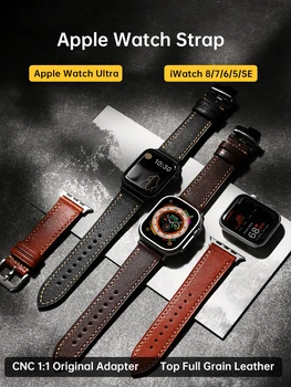Кожаный Ремешок Для Apple Watch Ultra 2-49 мм Серии 9 8 7 6 SE Hermès Аксессуары Браслеты 45 мм 44 мм 41 мм 40 мм Apple Watch Band