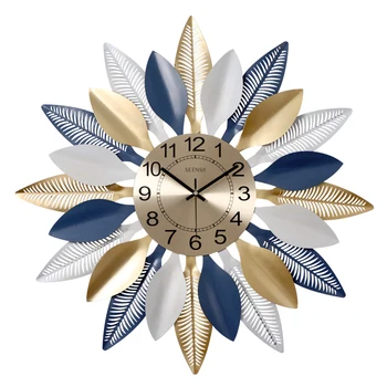 Скандинавские Креативные Модные Настенные часы Для гостиной Украшения дома в Спальне Немые Часы Современный Минимализм Роскошные Металлические Настенные часы