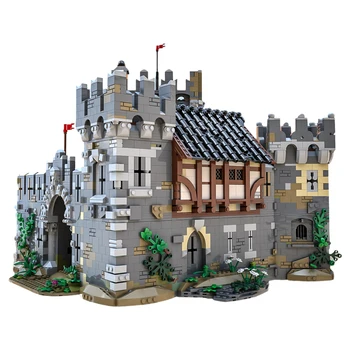 Крепость Эске Коури, Львиный замок, набор строительных блоков, Королевская ретро Средневековая архитектура, игрушки для детей, подарок на день рождения