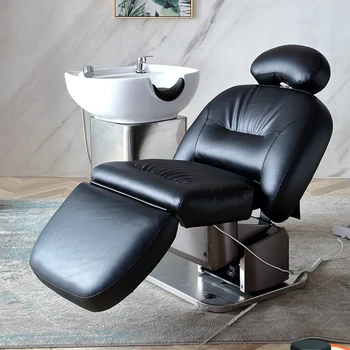 Электрический стул для мытья головы, вращающийся Стул для мытья салона красоты, Шампунь для ухода за кожей головы