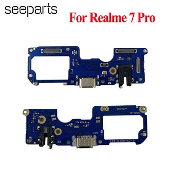 Для Realme 7 Pro USB Разъем Для Зарядки Зарядное Устройство Порт Док-станция Разъемная Плата Для Realme 7Pro RMX2170 Кабель Для Зарядки Порта