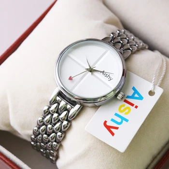 Aishy Корейские часы для женщин, лидирующий бренд, женские повседневные кварцевые часы, стальные женские наручные часы Montre Femme Relogio
