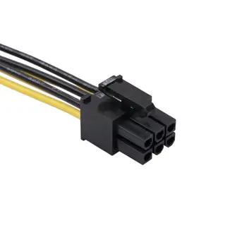 1-5 шт. PCI-E 6-контактный Для двойного 6 + 2-контактного (6-контактный / 8-контактный) кабеля разветвителя питания Видеокарта PCIE PCI Express 6Pin Для двойного 8Pin питания
