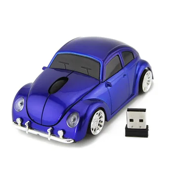 Автомобильная мышь Beetle, беспроводная мышь 2.4G, Компьютерная игровая мышь, Эргономичная Оптическая мышь, Модная Мини-питьевая 3D-мышь для ноутбука