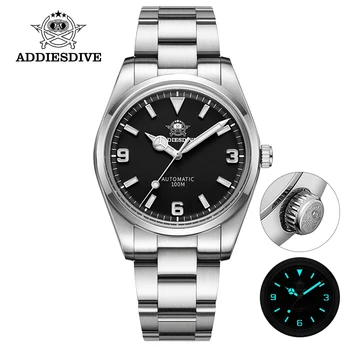 ADDIESDIVE Новые мужские механические часы 10 бар Из водонепроницаемой нержавеющей стали, мужские наручные часы для дайвинга, автоматические часы