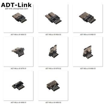 ADT-Link DIY Угловой разъем USB 3.0 Micro B USB 3.0 Micro-B Мужской Женский Сварочный Адаптер 13 точек W6 W7 W8 W8R W9 TX-TX/TX-RX