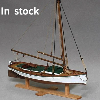 1/35 Плоская деревянная модель лодки, набор моделей рыбацкой лодки ручной работы, игрушки для сборки, подарок мальчику