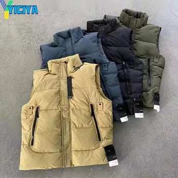 Пуховик YICIYA, куртка бренда Stone, Водонепроницаемые утепленные пальто, гоночный бомбер, женские зимние университетские куртки оверсайз с вышивкой, топ