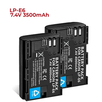 1-5 упаковок запасных батареек LP-E6, LP-E6N, совместимых с приборами CA R/5D Mark IV/5D Mark II и камерами BG-E14, BG-E13, BG-E11