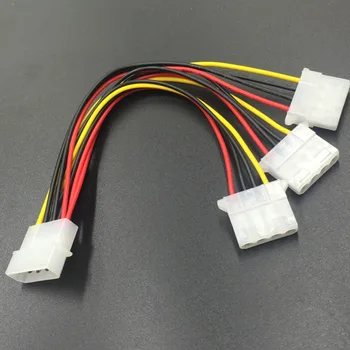 Новый 4-контактный IDE от 1 до 3 Molex IDE Блок питания Y-образный Разветвитель Exentsion Cable Cord Новый