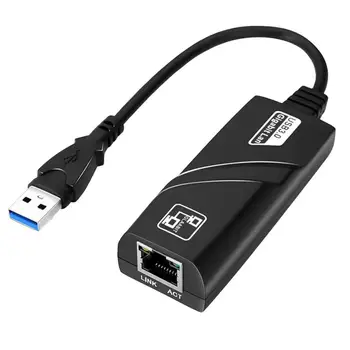 Сетевой адаптер Удобный USB 3.0 для RJ-45 Гигабитная сетевая карта 1G Легкий USB Ethernet адаптер