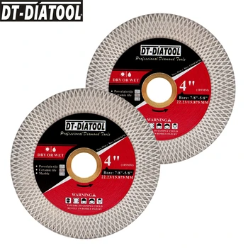 DT-DIATOOL 2шт 105 мм Сухая Сетка Алмазное Режущее Лезвие Керамическая плитка Супертонкий Фарфоровый камень X Turbo Шлифовальный круг для Мрамора