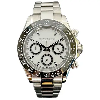 2023 Модные автоматические часы для мужчин Механизм VK63 Сапфировое стекло OEM Циферблат Зеленый Светящийся Кварцевый хронограф Relax Watch