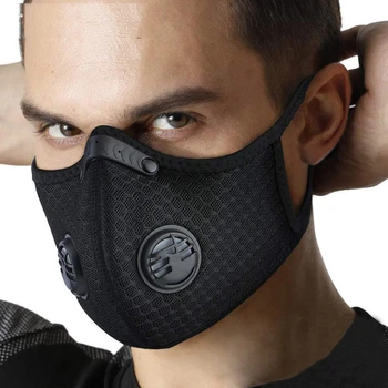 5-Слойная Фильтрующая маска для лица, Моющиеся Маски для рта С дыхательной вставкой из активированного угля, Респираторная маска mascarilla PM023