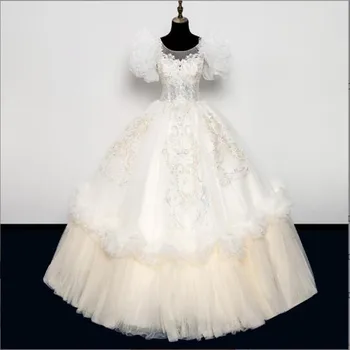 Роскошные Свадебные платья С Кружевными аппликациями, Высококачественное Свадебное платье с блестками, Женское Изысканное Vestido De Novia
