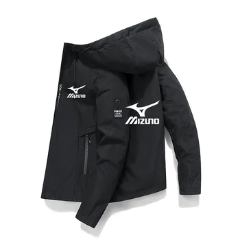 2023 новая весенне-осенняя мужская ветрозащитная куртка на молнии Mizuno, повседневная бейсбольная куртка высокого качества с капюшоном, спортивная куртка на открытом воздухе