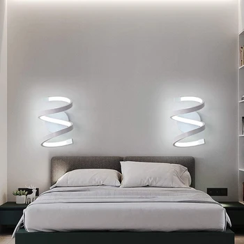 Современный Светодиодный Настенный Светильник Nordic Spiral Wall Lamp Гостиная Спальня Столовая Прикроватный Коридор Бра Осветительный Прибор 220v