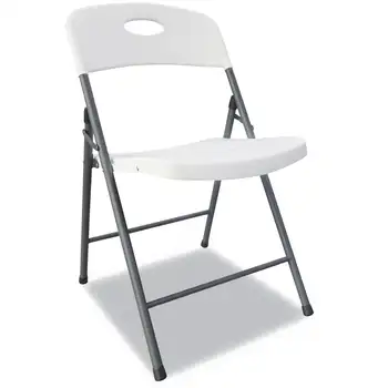 Складной стул из литой смолы Alera, белое сиденье / белая спинка, темно-серая основа, 4 шт./Коробка -ALEFR9402