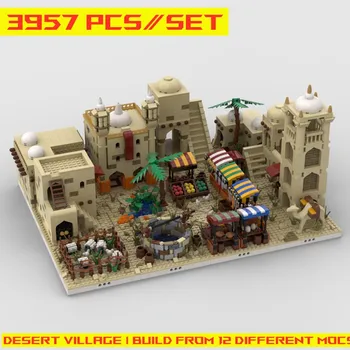 Архитектура серии Buildmoc Plan MOC-32630 Mos Eisley Cantina House Модель Деревни в пустыне Кирпичи Строительные блоки для игрушек для детей