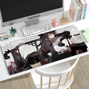 Большой аниме-коврик для мыши Genshin Impact Коврик для мыши Игровая клавиатура Коврик для мыши Коврик для ноутбука На стол Из натурального каучука Мягкие офисные ковры