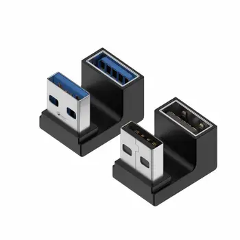 Черный USB-конвертер Для Портативных ПК, Маленький Адаптер для мужчин и Женщин, Удлинитель Для Компьютера, Ноутбука, Офисных Аксессуаров, 10 Гбит/с 3a