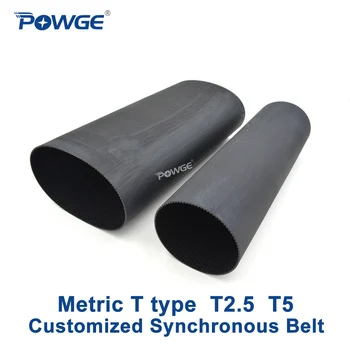POWGE Метрический тип T T2.5 T5 синхронный шаг 2,5 мм 5 мм Индивидуальное производство всех видов трапециевидного шкива зубчатого ремня T2.5 T5