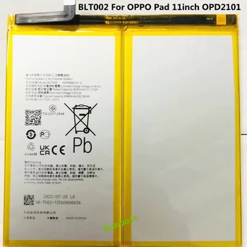 Высококачественный Аккумулятор 8360 мАч BLT002 для Oppo Pad 11 дюймов OPD2101, сменный аккумулятор