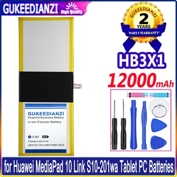 Аккумулятор Большой емкости Bateria HB3X1 12000 мАч Для Huawei MediaPad 10 Link S10-201wa S10-201WA 201u MediaPad10 Batterie + Инструменты