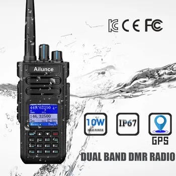 Chierda HD1 10 Вт DMR GPS IP67, водонепроницаемая двухдиапазонная цифровая зашифрованная портативная рация, двусторонняя радиосвязь на большие расстояния