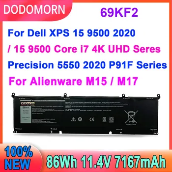 DODOMORN Новый Аккумулятор для ноутбука 69KF2 Для Dell Для Alienware M15 M17 R3 XPS 15 9500 G7 7500 Precision 5550 P100F P45E P91F P87F00