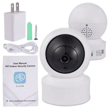 Smart Mini WiFi/5,8 G Двухдиапазонная Камера Для помещений Беспроводная 360 Градусов Автоматическое Отслеживание домашней безопасности Человека CCTV Baby Pet Monitor