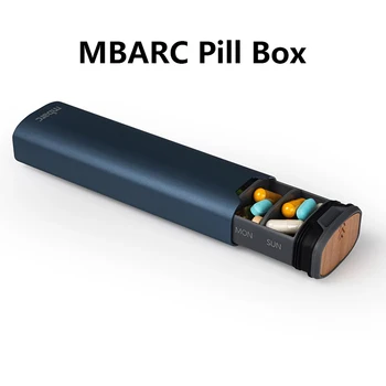 Коробка для лекарств MBARC, 7-дневный портативный дозатор для лекарств пожилых людей, портативная коробка для хранения и упаковки
